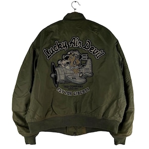 SCEGLI!!! Giacca bomber vintage Ma-1 Flying Man stile militare Ted Company Aero Equipment Laboratory con grande logo ricamato Molto rara