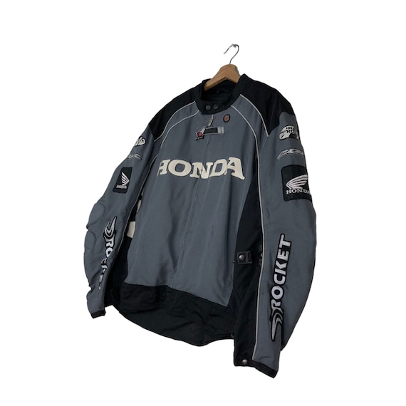 PICK!!! Vintage Biker Racing Jacket Honda Big Logo Spell Out