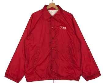 ジャケット・アウター 80s Vintage Coach Jacket Made in USA 80's Vintage Made in USA Coach Jacket Croug Big Logo - Etsy