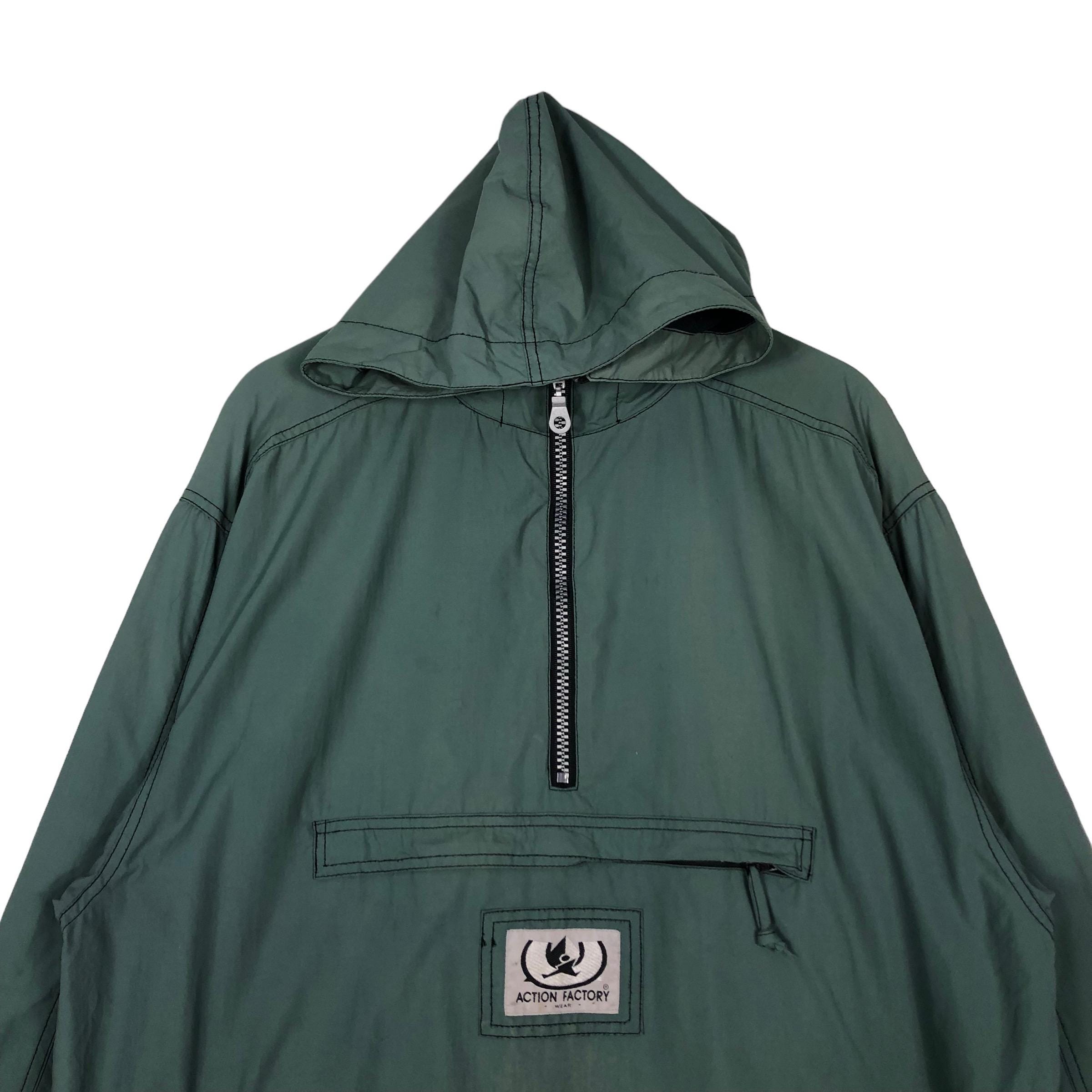 Action Factory Wear Anorak Jacket Hoodie Big Pockets - Etsy