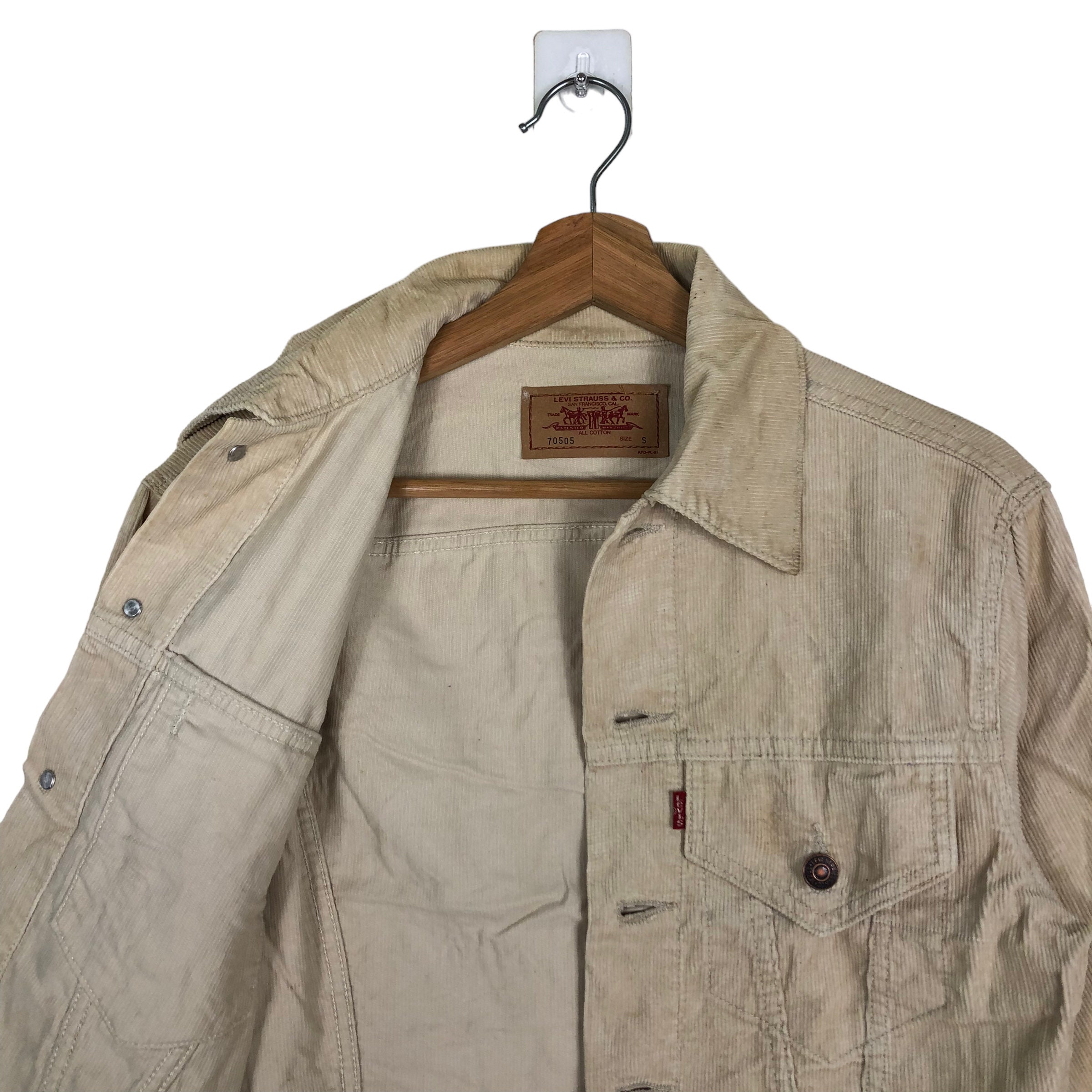 90's Vintage Trucker Corduroy Jacket Levi's Usa - Etsy