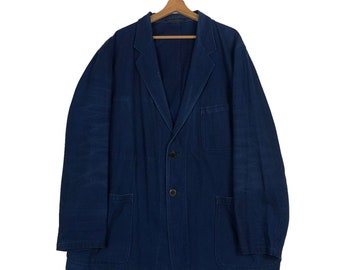 Vintage 1996 Yohji Yamamoto Denim Chore Jacket, Oversized Fit (M)