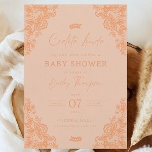 Invito Baby Shower Cielito Lindo, Invito Baby Shower, Invito digitale Boho, Invito Baby Shower neutro, Papel Picado, Invito Talavera