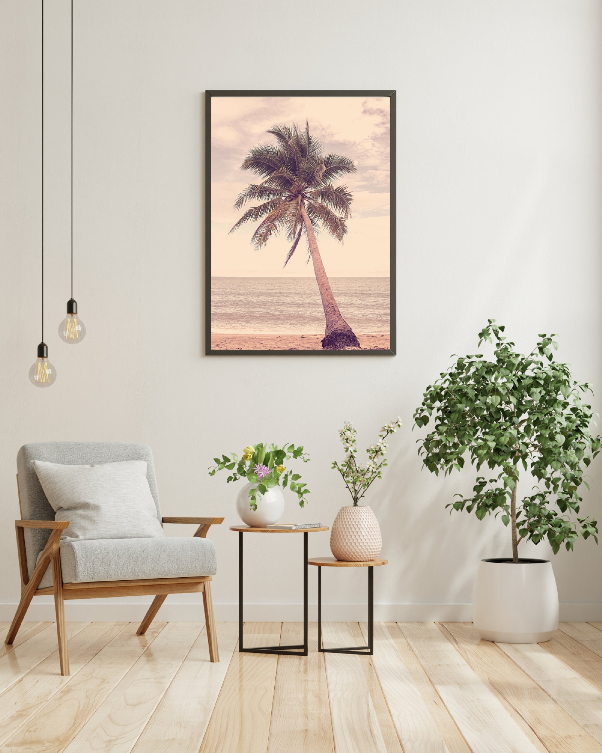 Palm Tree Wall Art Printable Palm Coastal Wall Art Tropical - Etsy ...