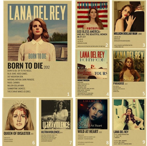 Singer Lana Del Rey Album Posters Born to Die/paradise Retro Etsy