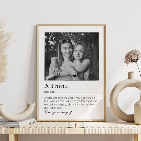 Bestfriend Presents Forher Bestfriend Photo Gifte For Her Birthday Gift Besti Besti Definition Print Personabled Gift Forher Personalised