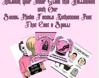 Halloween Facial Esthetician Social Media Posts (Digital Download)
