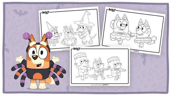 Bluey Halloween Coloring Pages – 25 Printable Kids Activities (instant ...