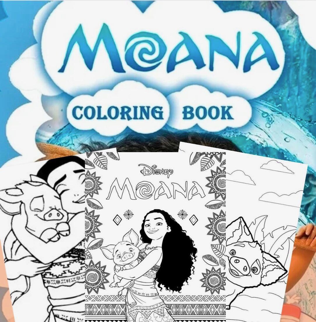 Moana Coloring Pages, Princess Moana Cartoon Cliparts Coloring Book ...