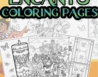 Encanto Coloring Pages, 70+ Cartoon Cliparts (Digital Download)