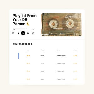 Playlist de DR Person : Shufflemancy, Chansons canalisées et Messages