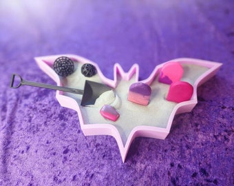 Pastel Goth Zen Garden | Girly Goth Zen Garden | Graveyard Fidget Toy | Bat | Fairycore | Witchy | Fairy Garden | Sand Art | Play Sand Toy