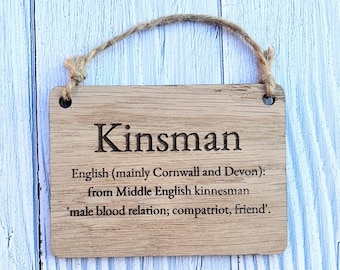 Surname Meaning and Origin Wooden Sign | Oak Hanging Plaque | Name gift | Personalised Gift | Family Gifts