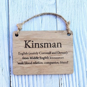 Surname Meaning and Origin Wooden Sign | Wooden Hanging Sign | Surname gift | Personalised Surname Gift