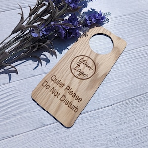 Quiet Please, Do Not Disturb - Wooden Door Hanger, Personalised Sign, Door Sign, Studying, Home Working, WFH, On a Call, Meditation Sign