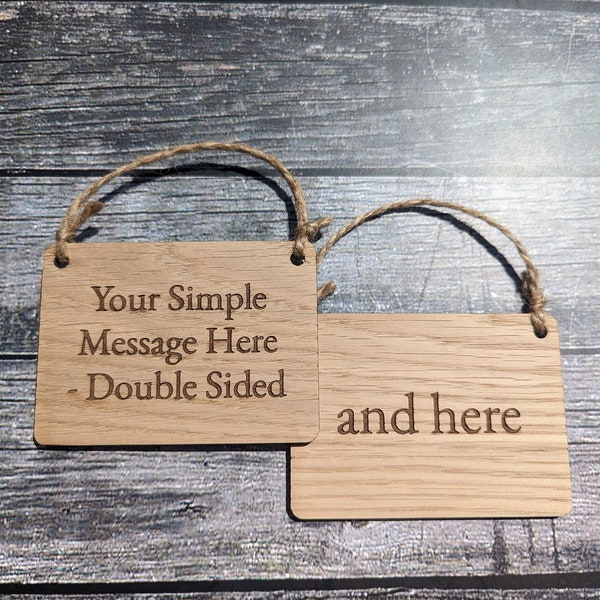 Double Sided Wooden Personalised Sign | Personalised 2 Sided Wooden Hanging Sign | Birthday Gift | Man Cave Sign | Bar Sign | Door Sign