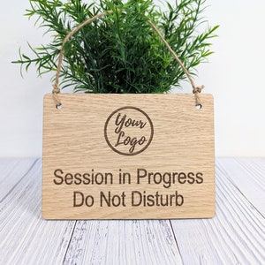 Session in Progress Do Not Disturb Sign - Handmade Wooden Door Hanger ...