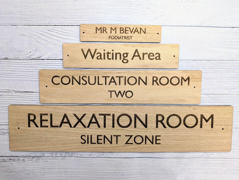 Personalised Wooden Signs for Medical & Wellness Spaces