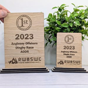Custom Wooden Sports Award Trophy: Eco-Friendly Oak Veneer, Personalized Text & Logo