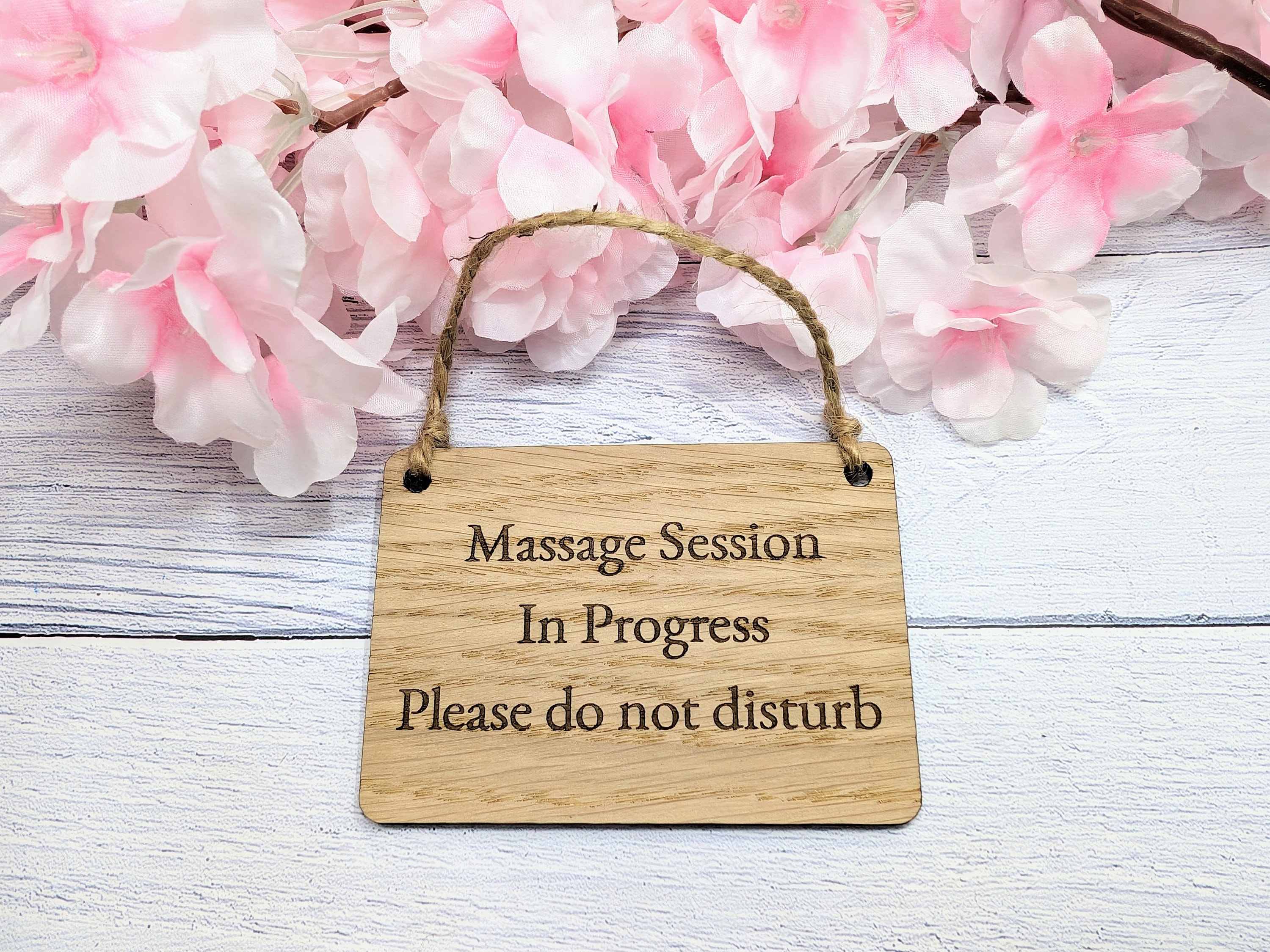 Massage Session in Progress - Oak Door Sign, Handcrafted in Wales ...