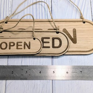 Rustic Wooden Open/closed Sign | Double-sided Shop Sign | Eco-friendly ...
