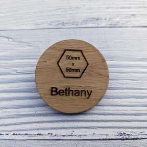 Round Wooden Name Badge