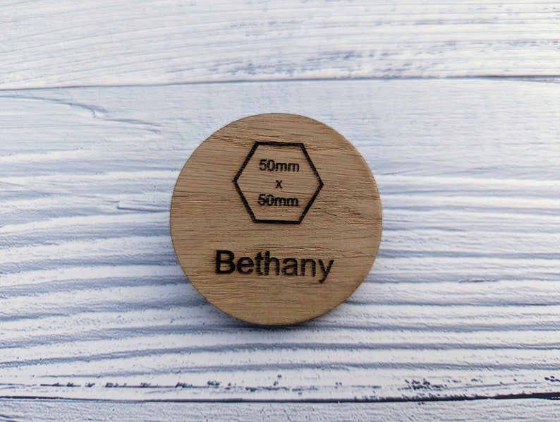 Round Wooden Name Badge