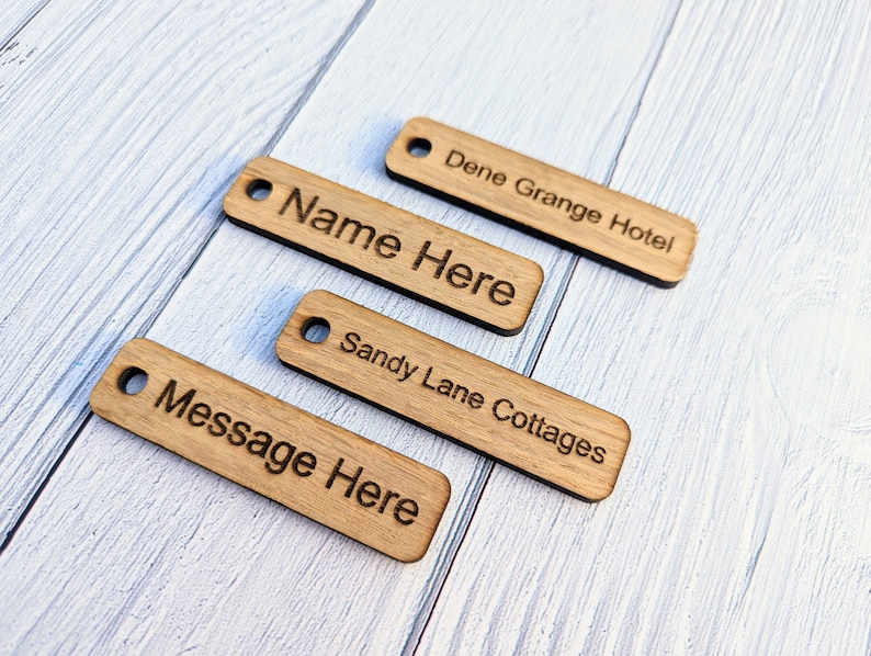 Personalised Keyrings Custom Keyfobs Wooden Keyring Oak Wood Bulk Wooden Key Chain Oak Keyring Bulk Keyrings image 3