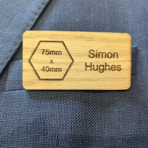 Wooden Name Badge