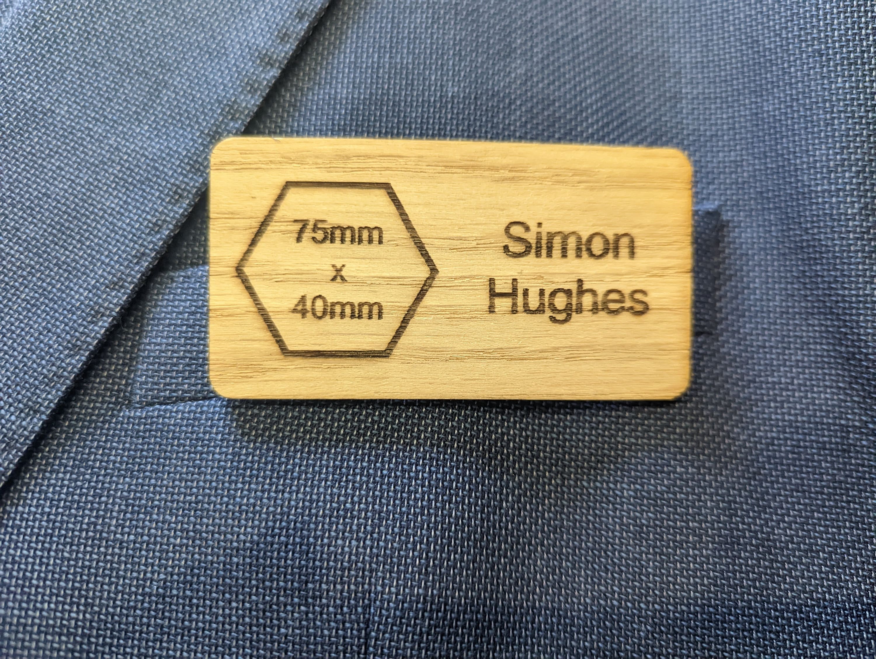 Eco-Friendly Wooden Employee Badges with Logo, Wooden Name Badges
