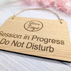 Session in Progress Do Not Disturb Sign - Handmade Wooden Door Hanger ...
