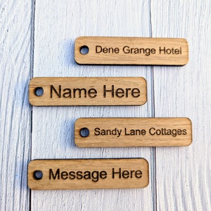 Personalised Keyrings Custom Keyfobs Wooden Keyring Oak Wood Bulk Wooden Key Chain Oak Keyring Bulk Keyrings image 4