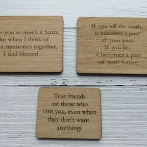 Personalised Oak Fridge Magnets: Engraved Wood, Custom Quote