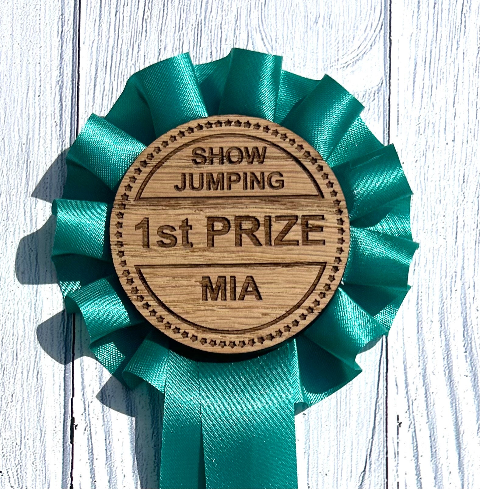 Personalised Wooden Show Jumping Rosette’s | Oak Rosettes | Horse Riding