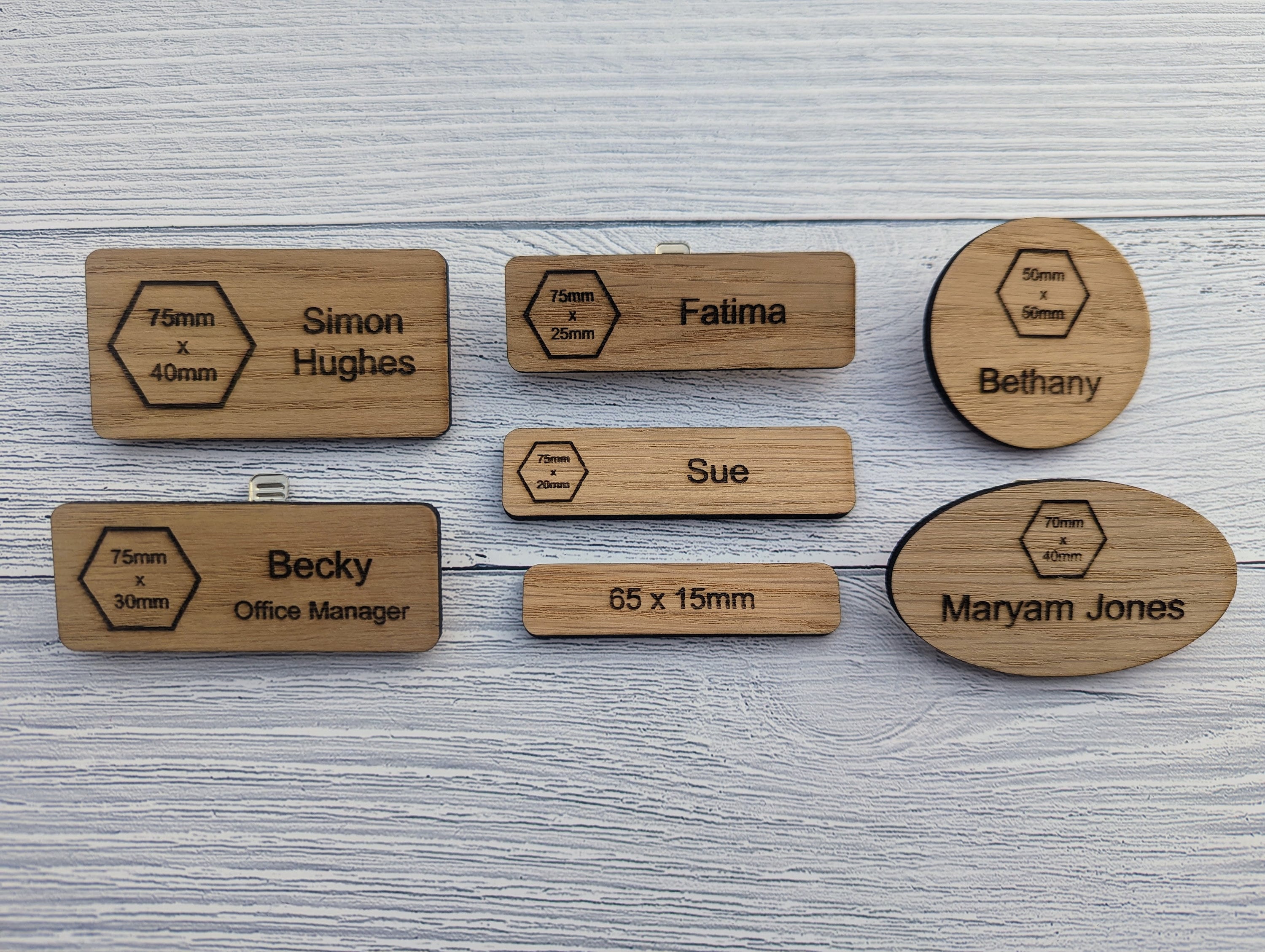 Custom Magnetic Name Badges - Bronze Engraved Magnetic Name Tags