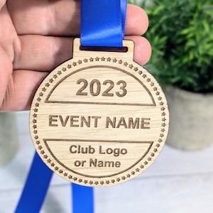 Personalised Wooden Medals for Sports, Achievements, Business Awards, Bulk Wooden Medals, Football Medals, Kids Medals, Logo Medals