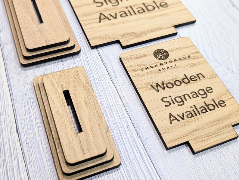 May include: Wooden sign with the text "Wooden Signage Available" and the logo "Cherry Grove Craft".