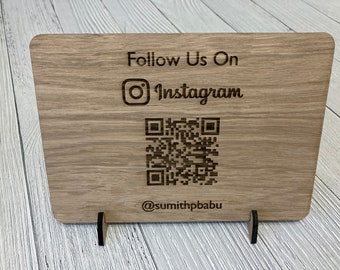 Personalised Wooden Sign with Optional Stand | Freestanding Sign with Stand | Wooden Table Sign | Oak Signs | Business Signage