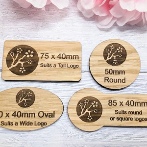 Wooden Name Badges, Custom Oak Veneered Business & Retail, Eco-Friendly, Multiple Sizes/Attachments, Personalised Delegate Badges image 8