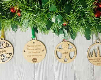 School Christmas Baubles, Gifts From Teacher | Personalised Teacher Gifts | School gifts
