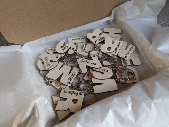 Alphabet keyrings shop