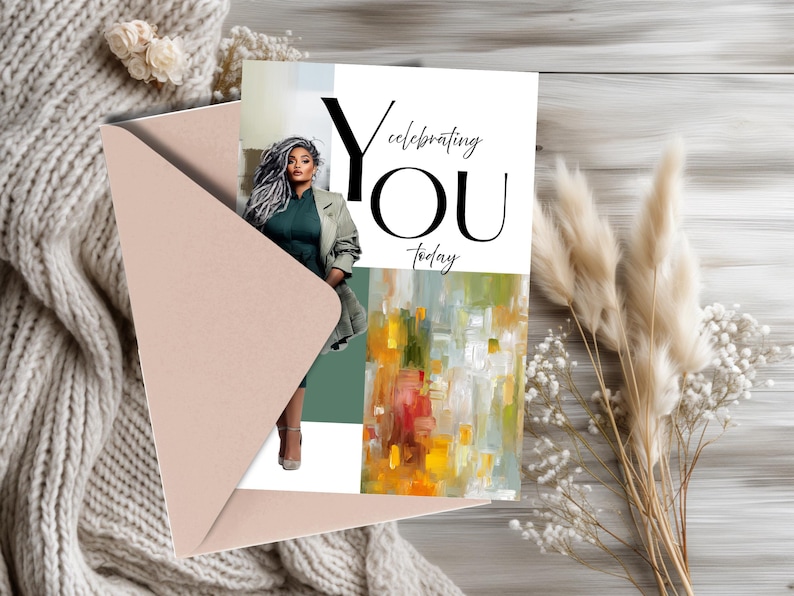 Mature Woman Birthday Card | Greeting Cards | African American | Milestone | Black Women image 5