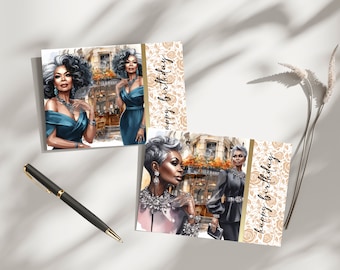 Black Woman Birthday Card | Landscape Card | Top Fold | African American | Celebration | Black Greeting Cards | Cards for Black Women