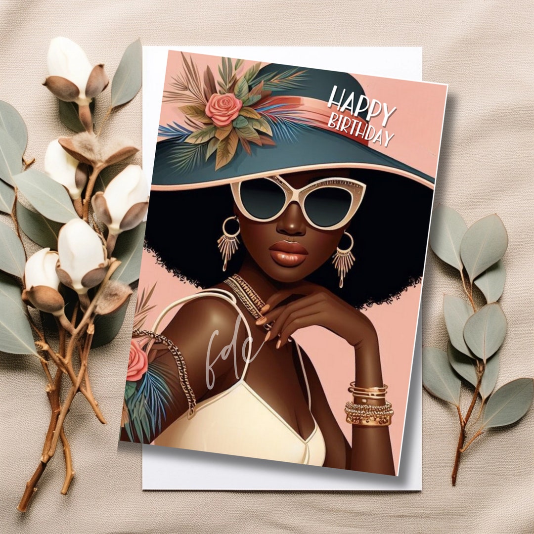 Birthday Card for Black Women | Black Girl | African American | Black ...