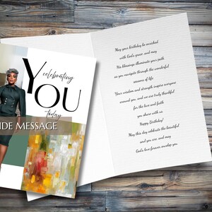 Mature Woman Birthday Card | Greeting Cards | African American | Milestone | Black Women image 3