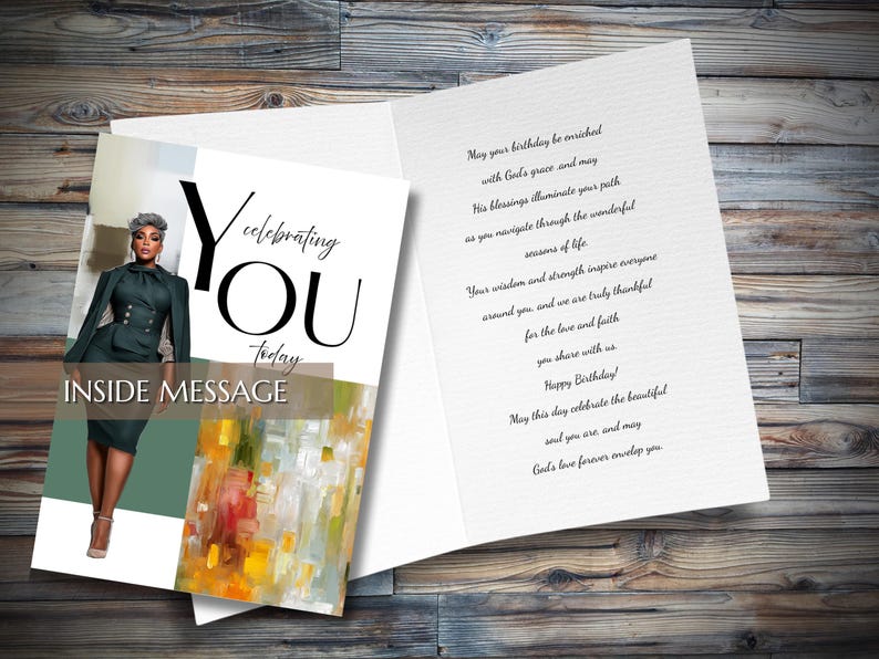 Mature Woman Birthday Card | Greeting Cards | African American | Milestone | Black Women image 3