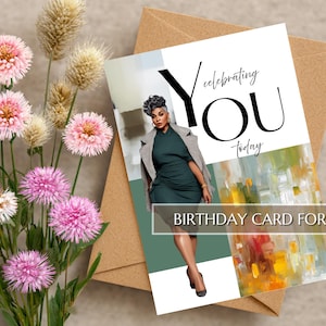 Mature Woman Birthday Card | Greeting Cards | African American | Milestone | Black Women image 1