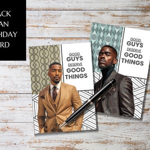 Birthday Card for Men | Good Guys Deserve Good Things | Black King Birthday | Faith-Based Card for Him | African American