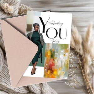 Mature Woman Birthday Card | Greeting Cards | African American | Milestone | Black Women image 4