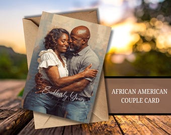 Love Greeting Card |  Black Couple | Romantic | Partner Appreciation Card | African American